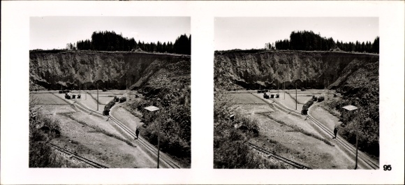 Stereo spatial image The NS model companies 1937-38 No. 95 Steinwerke Meys &amp; Co Luckenbach Westerwald