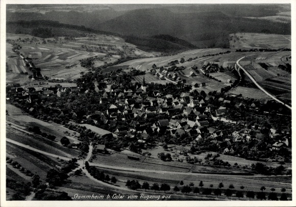 Postcard Stammheim Calw in the Black Forest, aerial photograph