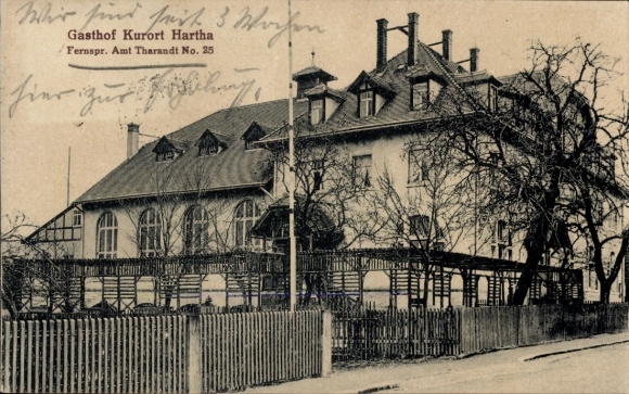 Ak Hartha Hintergersdorf Tharandt im Erzgebirge, Gasthof