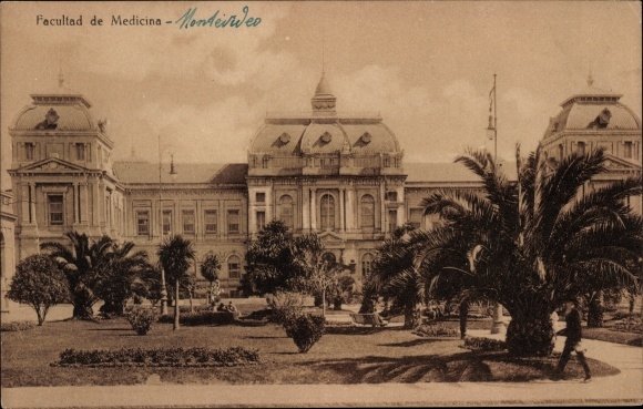 Postcard Montevideo Uruguay, Faculty of Medicine