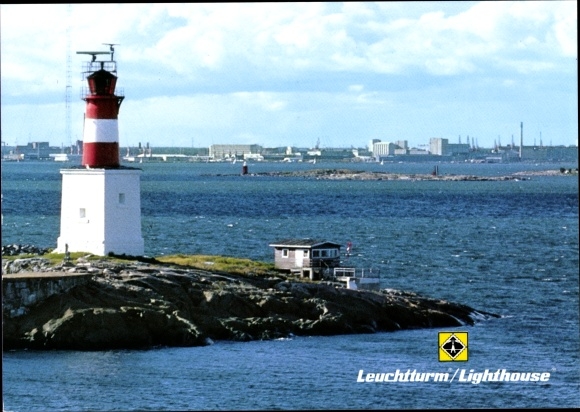 Postcard Helsinki Helsingfors Finland, Leuchtturm, Lighthouse