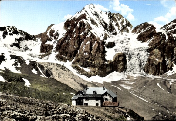 Postcard Sulden Solda Stilfs Stelvio South Tyrol, Schaubachhütte, Königspitze
