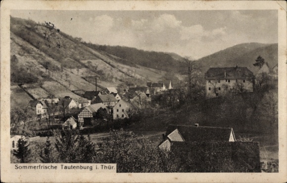 Postcard Tautenburg in Thuringia, partial view
