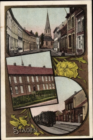Postcard Staden West Flanders, City Views, Railway