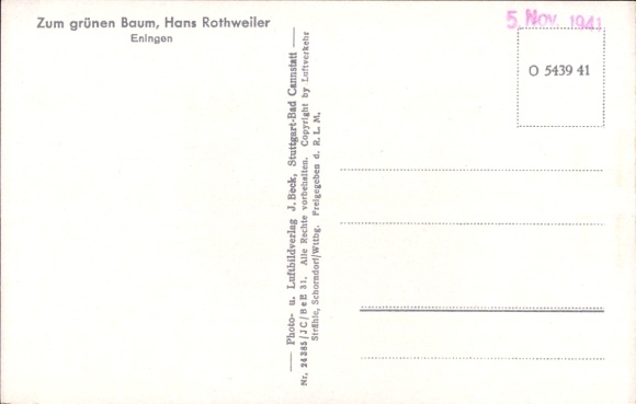 Postcard Eningen unter Achalm am Albtrauf, aerial photograph