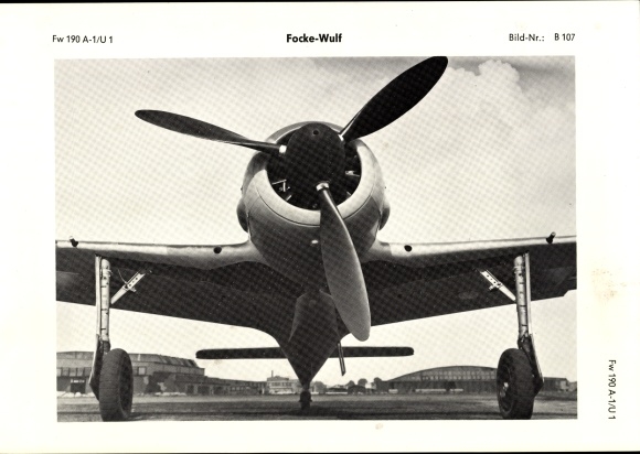 Photo Postcard Luftfahrt im Bild, Focke Wulf Fw 190 A-1, U 1