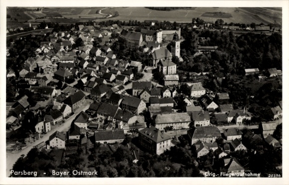 Ak Parsberg in der Oberpfalz, Fliegeraufnahme