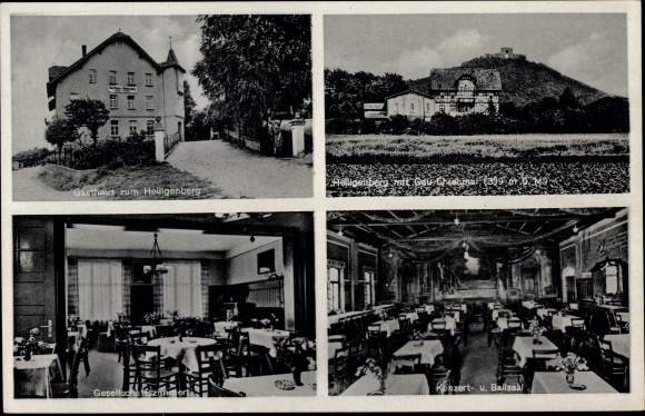 Postcard Gensungen Felsberg Hessen, Inn Zum Heiligenberg, ballroom, interior view
