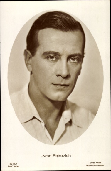 Postcard Actor Ivan Petrovich, Portrait, Ross 5219/1