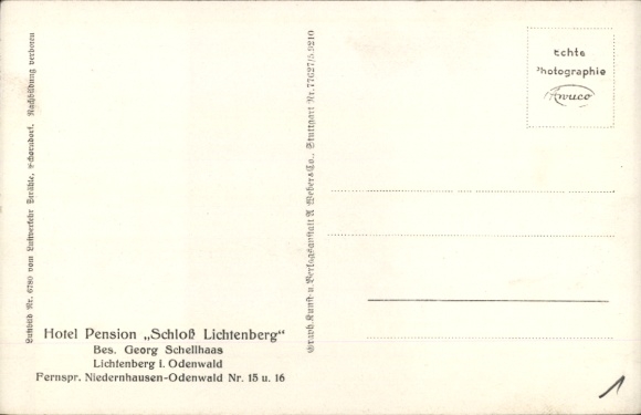 KP Lichtenberg Fischbachtal w Odenwaldzie, widok z lotu ptaka na zamek