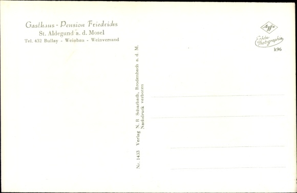 PC Sankt Aldegund on the Moselle, long shot, steamer, Gasthof Friedrichs
