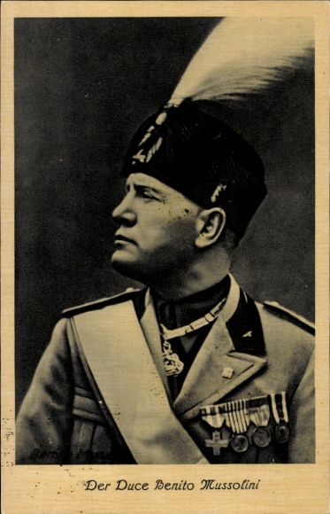Ak Benito Mussolini, Duce, Portrait in Uniform, Orden