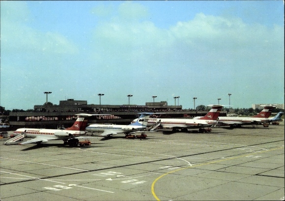 PC Schönefeld, airport, Interflug, passenger planes on the ground, Aeroflot
