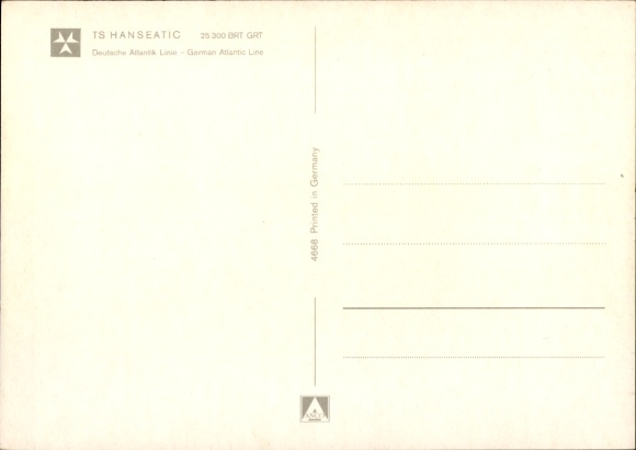 Ak-stoomboot TS Hanseatic, Duitse Atlantic Line
