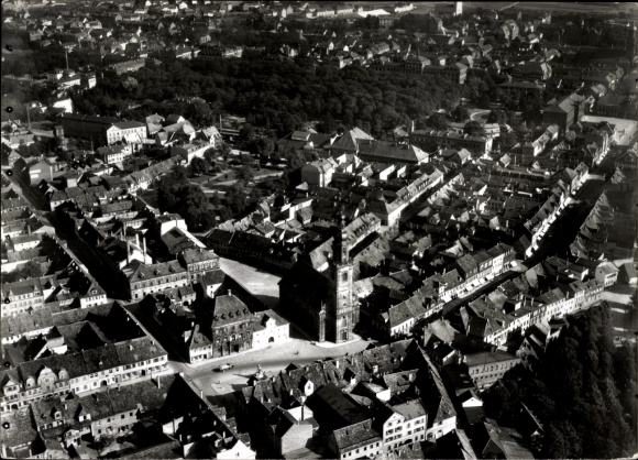 Foto Erlangen in Mittelfranken Bayern, Fliegeraufnahme