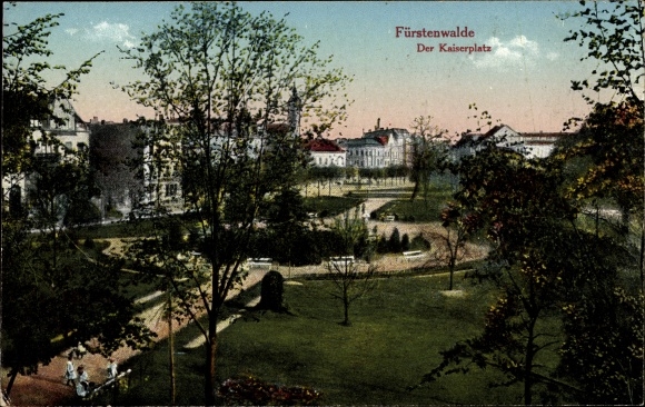 Postcard Fürstenwalde on the Spree, Kaiserplatz