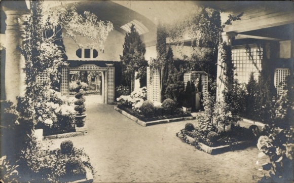 Ak München, Frühjahrsblumenausstellung 1911, Garten