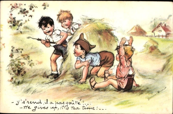 Artist Postcard Bouret, Germaine, y's'rend, il a has goûte