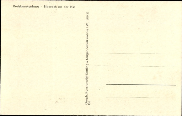 PC Biberach an der Riss in Upper Swabia, partial view of the district hospital