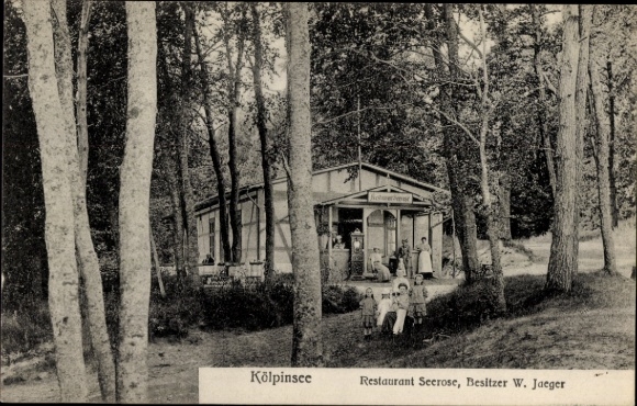 Postcard Ostseebad Kölpinsee on Usedom, Restaurant Seerose