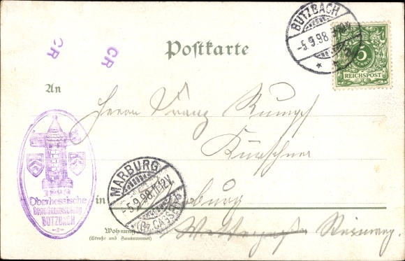 Artist PC Butzbach in Taunus Hesse, trade exhibition 1898