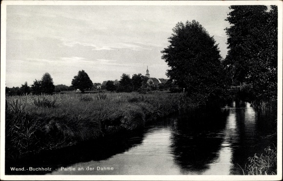 Postcard Wendisch Buchholz Märkisch Buchholz, on the Dahme