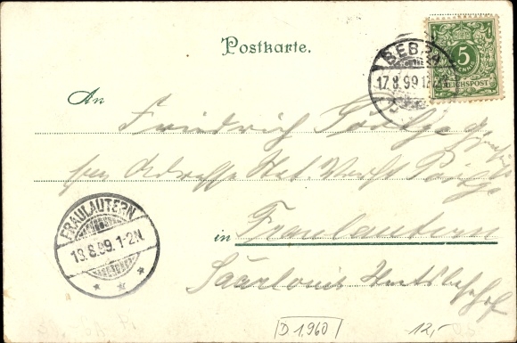 Chromo-Litho Bebra on the Fulda in Hesse, Catholic Church, train station, track side, Nürnbergerstrasse