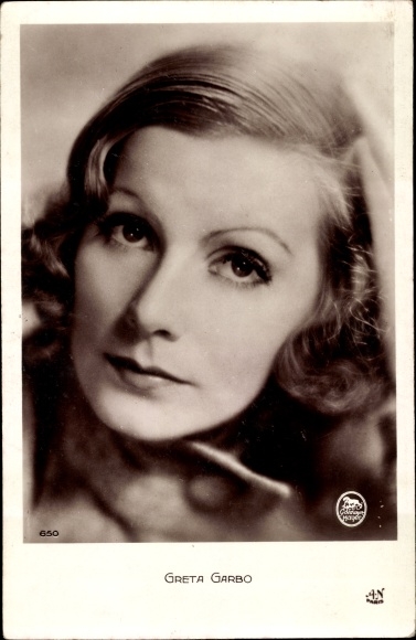 Postcard Actress Greta Garbo, Portrait, MGM
