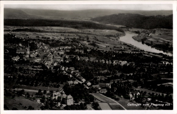 Ak Gailingen am Hochrhein, Fliegeraufnahme