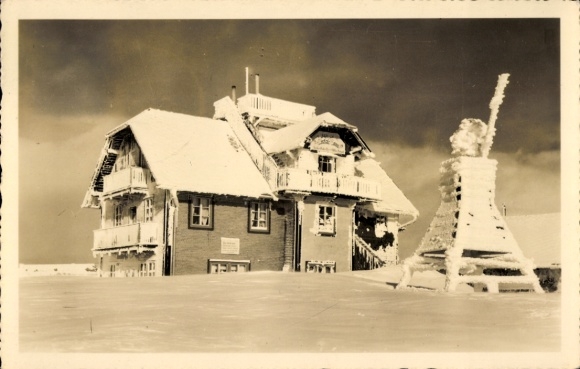 Postcard Carinthia, Stifter's summit house on the Gerlitzen
