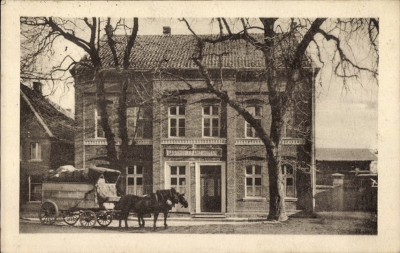 Postcard Lippstadt in Westphalia, Gasthof Homann, wagon
