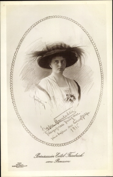 Passepartout Ak Prinzessin Eitel Friedrich von Preußen, Sophie Charlotte von Oldenburg, Liersch 7424