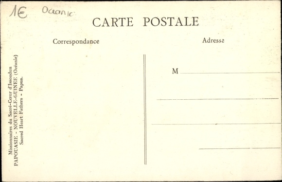 Postcard Yule Papua Neuguinea, Cemetery, Friedhof, Missionaries of the Sacred Heart