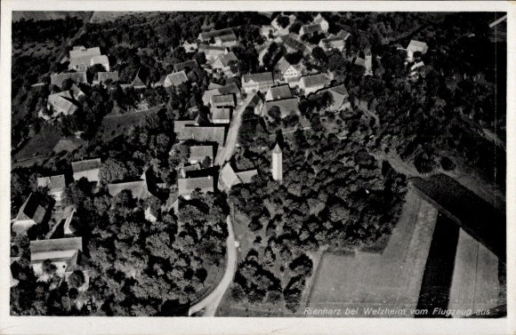 Ak Rienharz Pfahlbronn Alfdorf in Württemberg, Luftbild