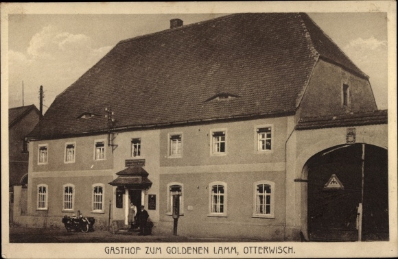Ak Otterwisch in Sachsen, Gasthof zum goldenen Lamm