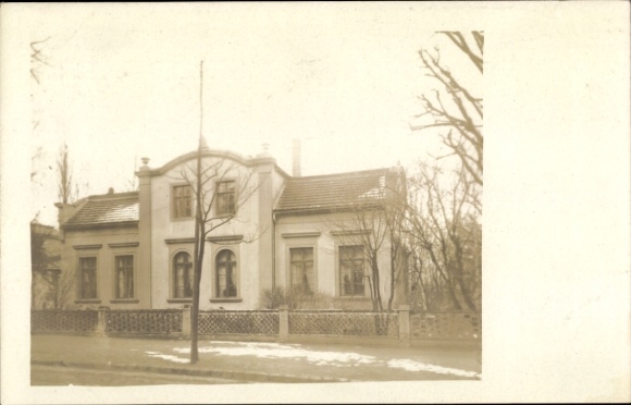 foto Ak Dresden Plauen ?, straatgedeelte, woongebouw