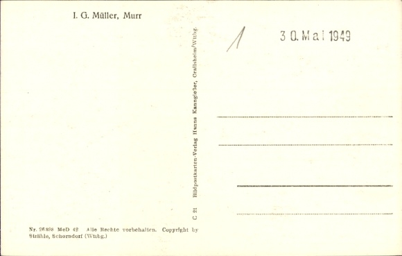 Postcard Mürr Ludwigsburg in Württemberg, aerial photograph