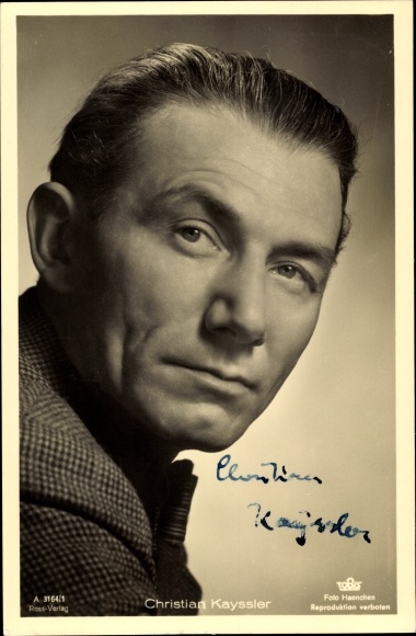 Postcard actor Christian Kayssler, Ross Verlag 3164/1, autograph