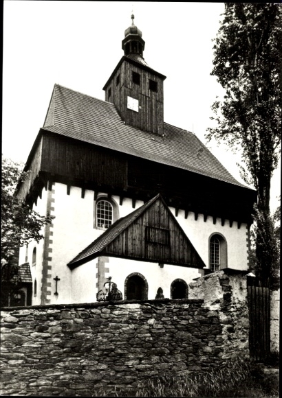 Ak Großrückerswalde in het Erzgebirge, kerk