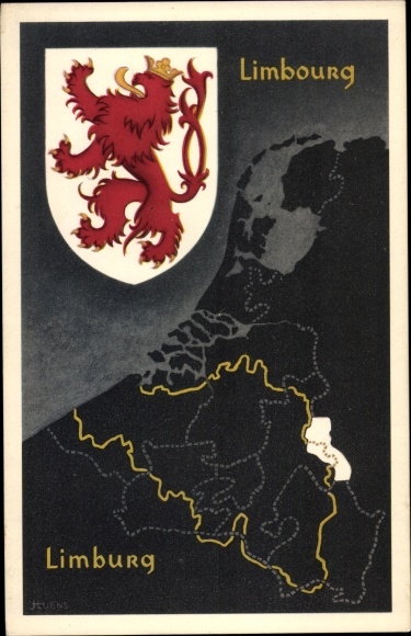 Wapenschild Kaarten Ansichtkaart Limburg België, Le Peuple Belge Album II Serie 23 Nr. 112