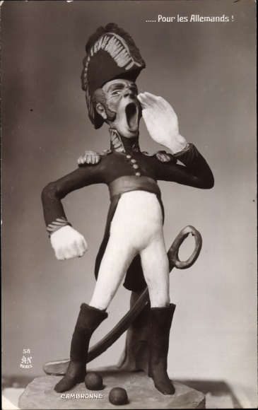 Postcard General Pierre Cambronne, Plastik, For the Germans