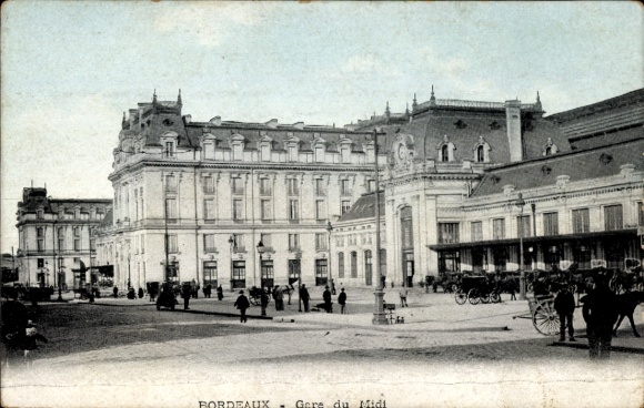 Postcard Bordeaux-Gironde, Gare du Midi