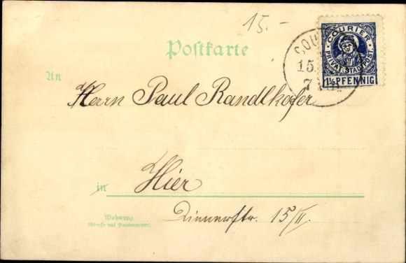 litho Holzminden an der Weser, Hotel Uhde, Weserbrücke, bouwschool