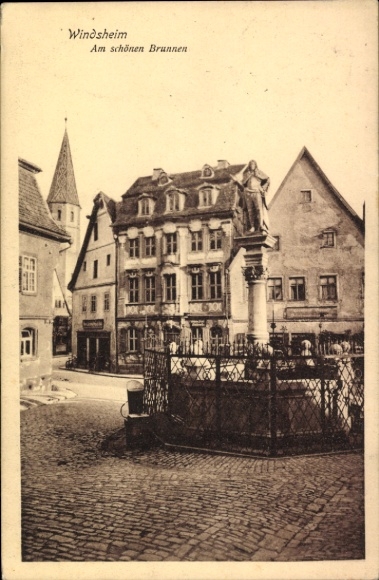 Ak Bad Windsheim in Mittelfranken, Schöner Brunnen