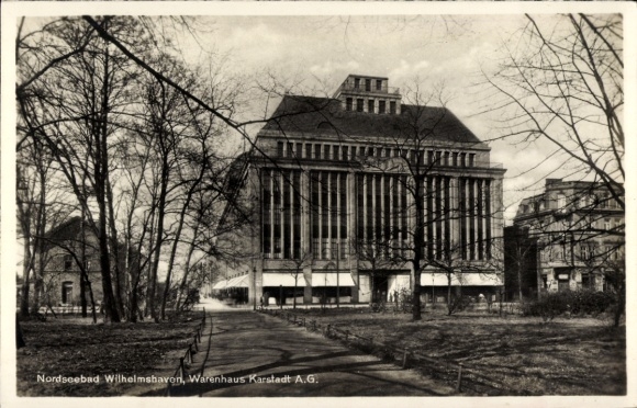 Postcard Wilhelmshaven on the North Sea, Karstadt department store