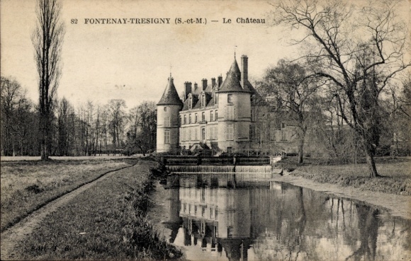 Ak Fontenay en Brie Fontenay-Trésigny Seine et Marne, kasteel