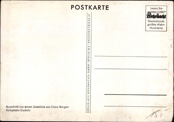 Artist PC Bergen, Claus, air combat in the war, German fighter planes