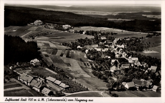 Postcard Rodt Loßburg in the Black Forest, aerial photograph