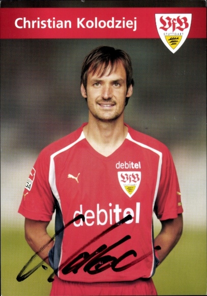 Autogrammkarte Konditions- und Rehatrainer Christian Kolodziej, VFB Stuttgart, Autogramm