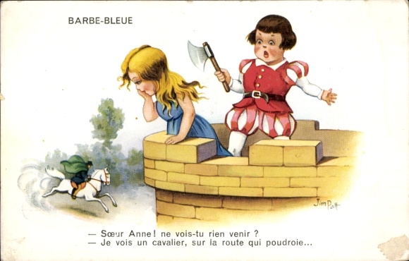 Artists Postcard Patt, Jim, Barbe-Bleue
